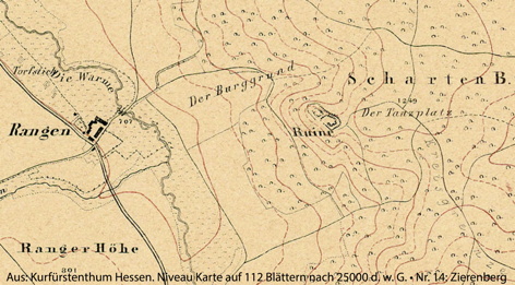 Schartenberg Kurhess. Niveaukarte Vorschaubild